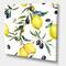 Designart - Lemon and Olive Branches II - Tropical Canvas Wall Art Print